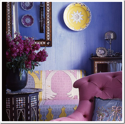 Moroccan design - room image via Colour Me Happy