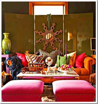 gorgeous color - living room focal point via Colour Me Happy