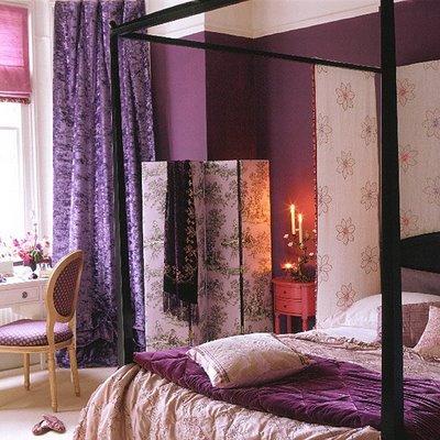 Purple Bedroom Ideas  Teenage Girls on Twilight   The Bohemian   Star Appeal Teen S Rooms   Curtain Pole
