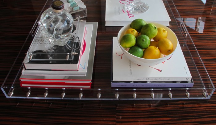 Nickel & Grace lucite tray