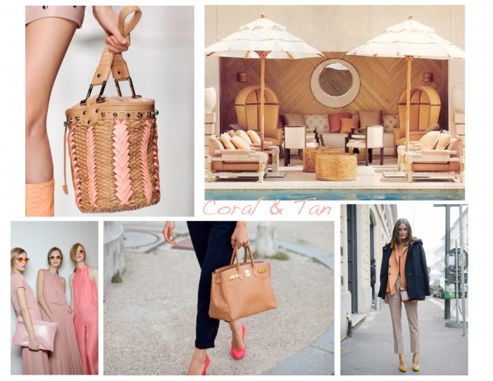 Color story of the day: Coral & Tan.