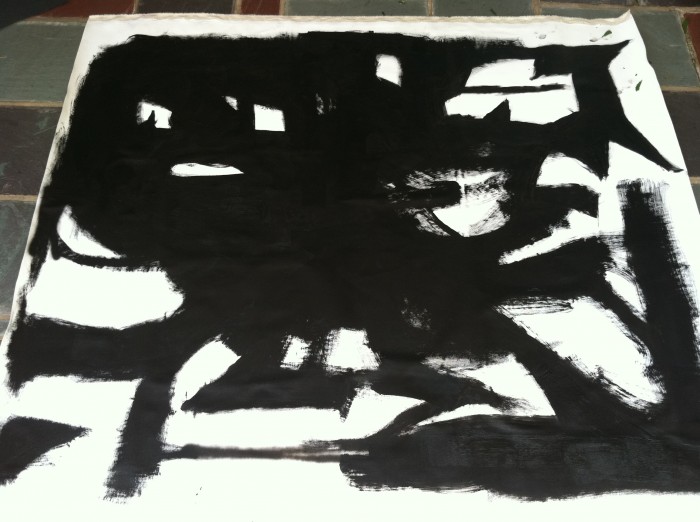 custom black and white painting