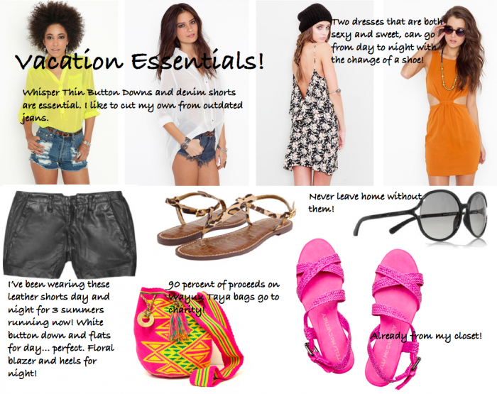 claudy vacation essentials