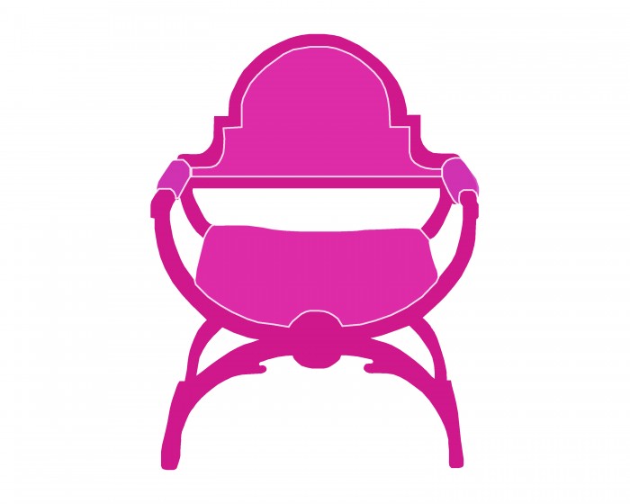 Splayed Leg Chair.Pink2.8x10-01