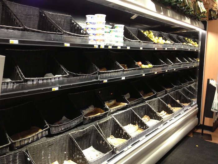 NYC no food Sandy
